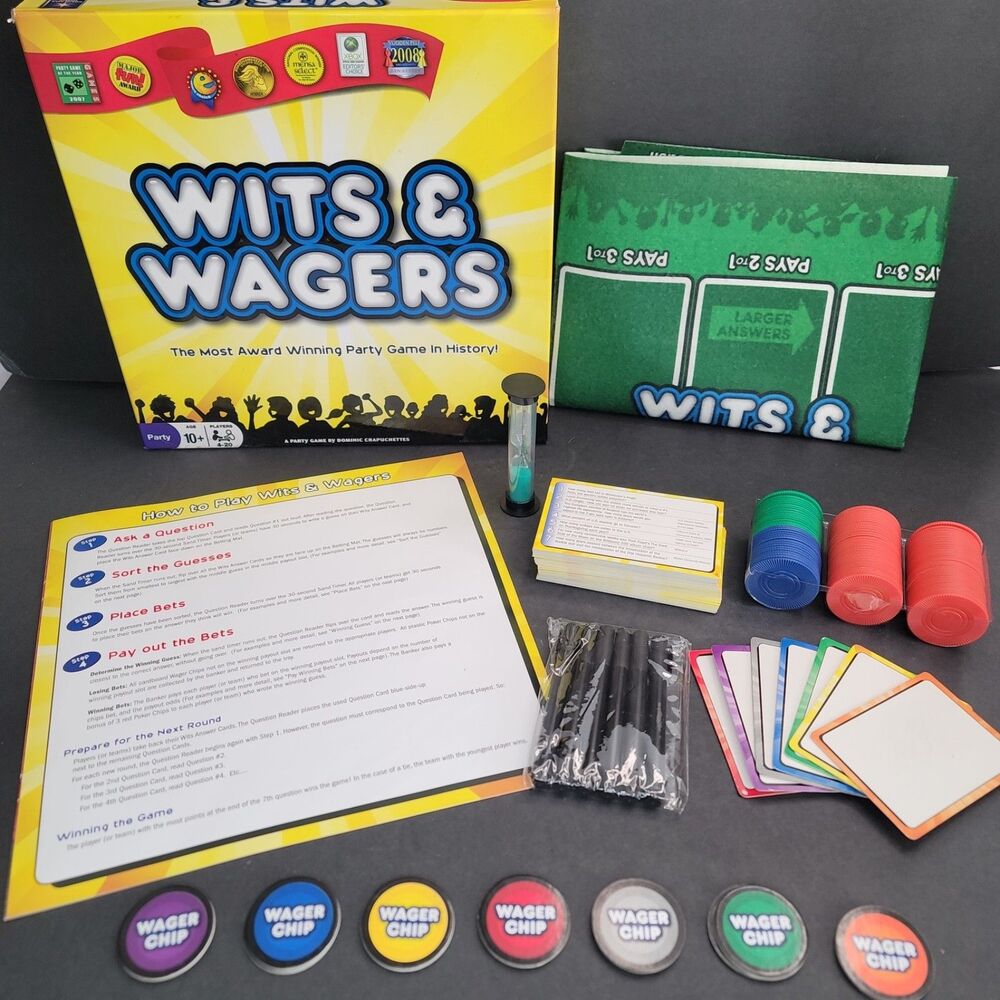 Wits & Wagers Deluxe Edition Board Game Party Trivia North Star Games 99% Cpl